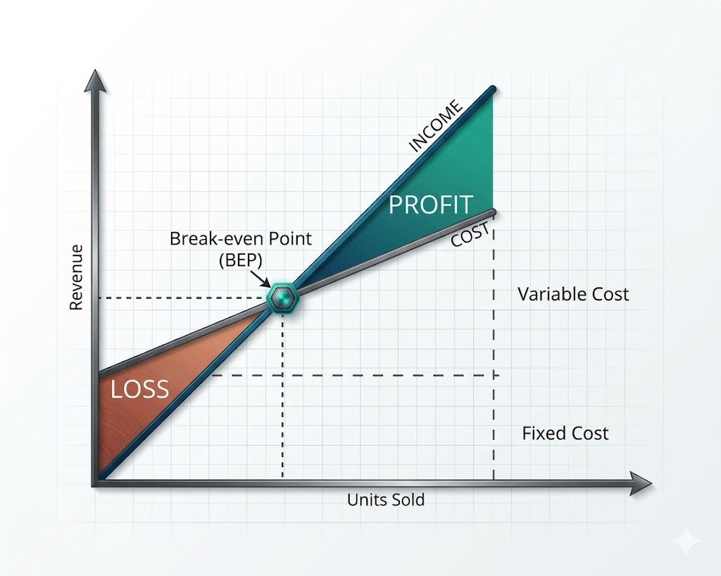 Bod zvratu – Break-even point graf